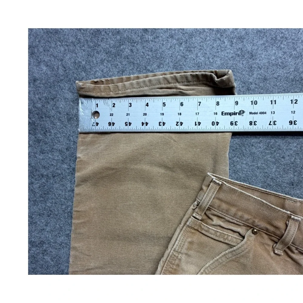 Carhartt B01 BRN Double Front Logger Dungaree Pants Brown UFCW Made in USA 38x34